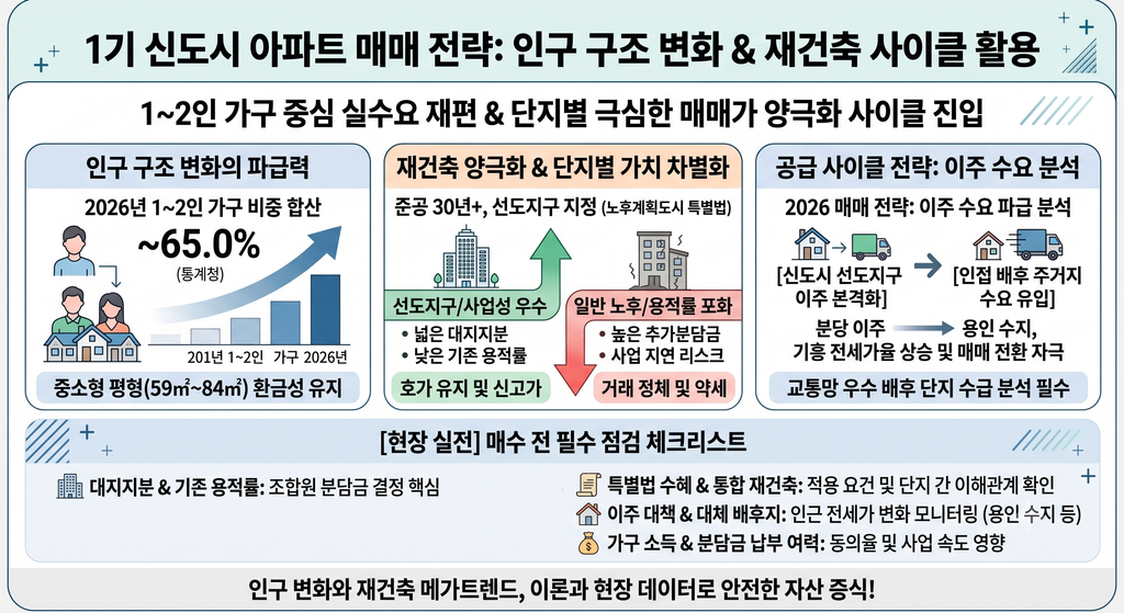 인구구조에 따른 재건축 사이클 파악으로 투자에 적극 활용